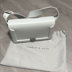 Charles & Keith White shoulder Bag